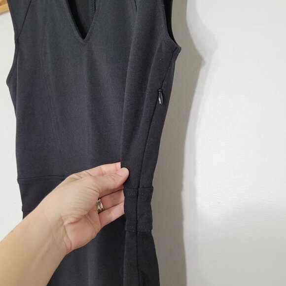 Societe Anonyme Black Sleeveless V-Neck Knee Length Sheath Dress Size XS - Picture 7 of 10